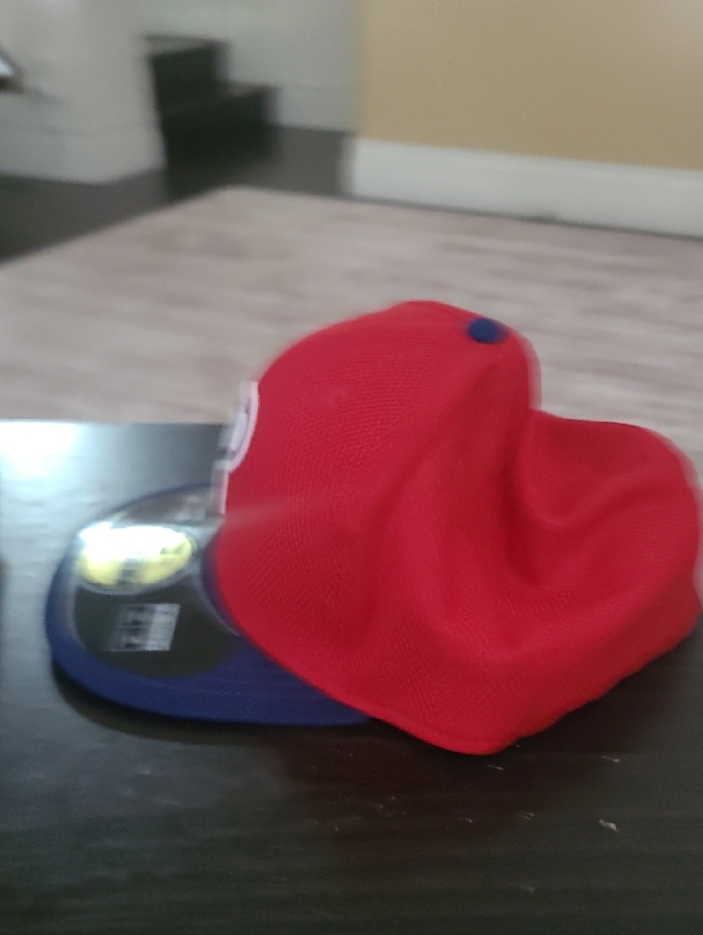 New Era Red and Navy Phillies 59FIFTY Fitted Cap - Picture 3 of 4